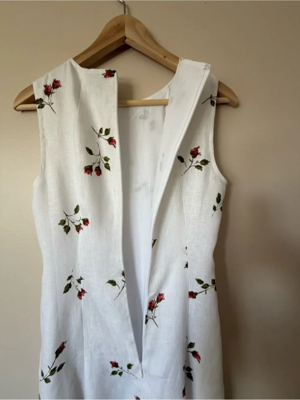 NEW Reformation Cecilia Linen Maxi Dress Floating Rose White Floral | US 2 UK 6 - Picture 11 of 15